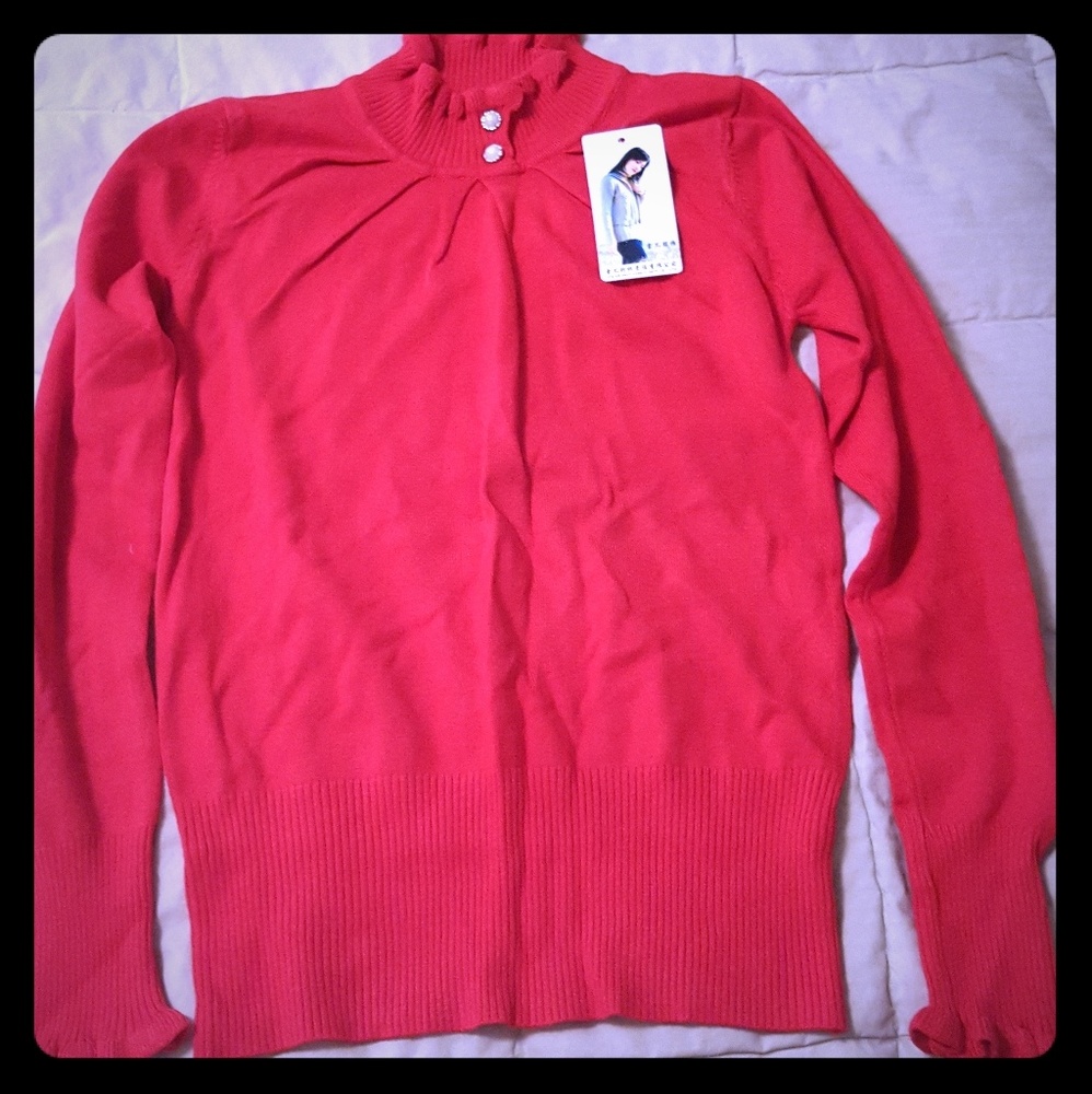 Red Crewneck Top